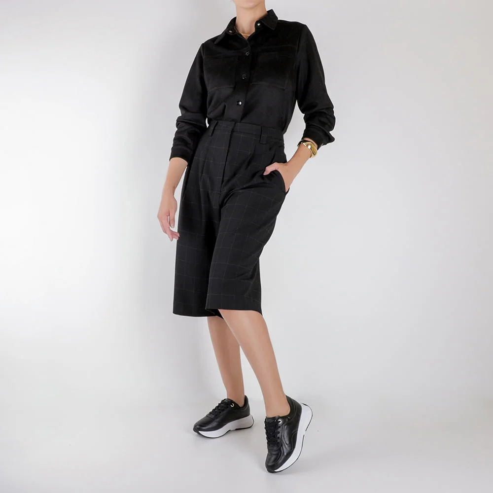 Tênis Casual Couro Preto Preto 4