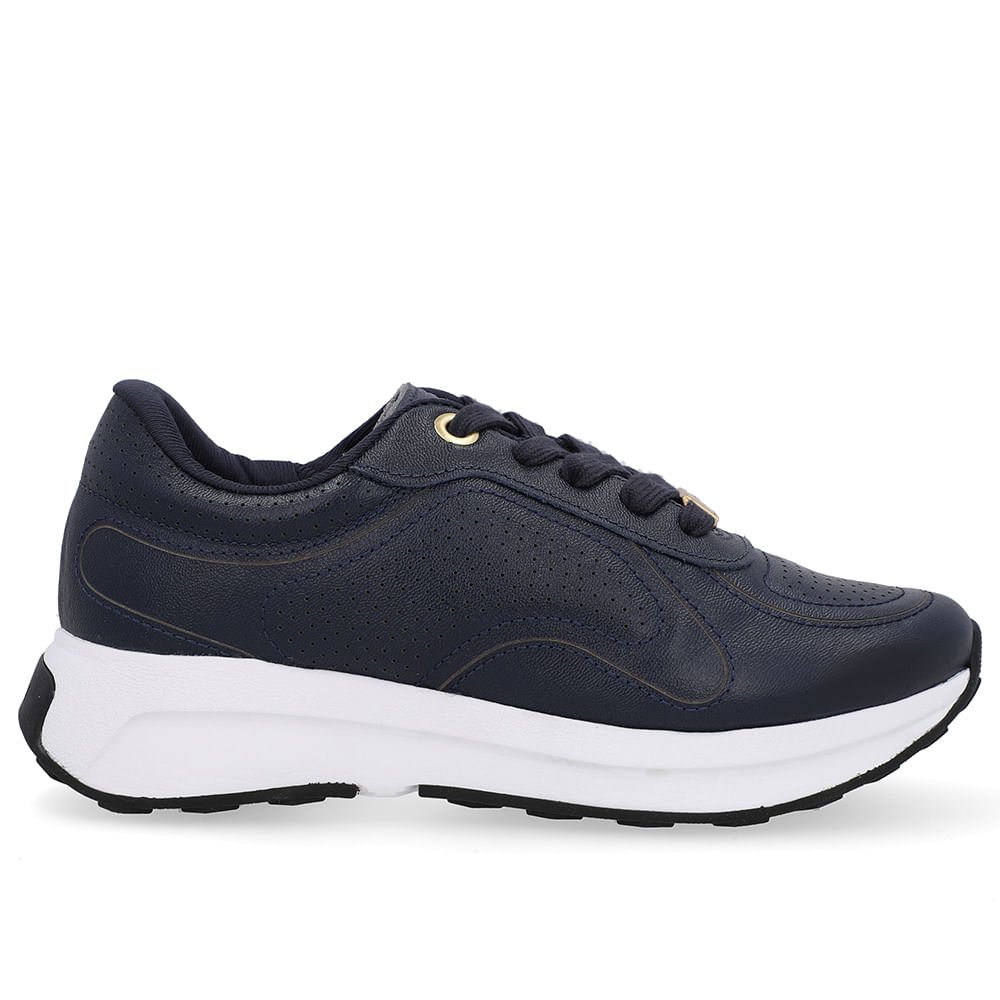 Tênis Casual Couro Azul