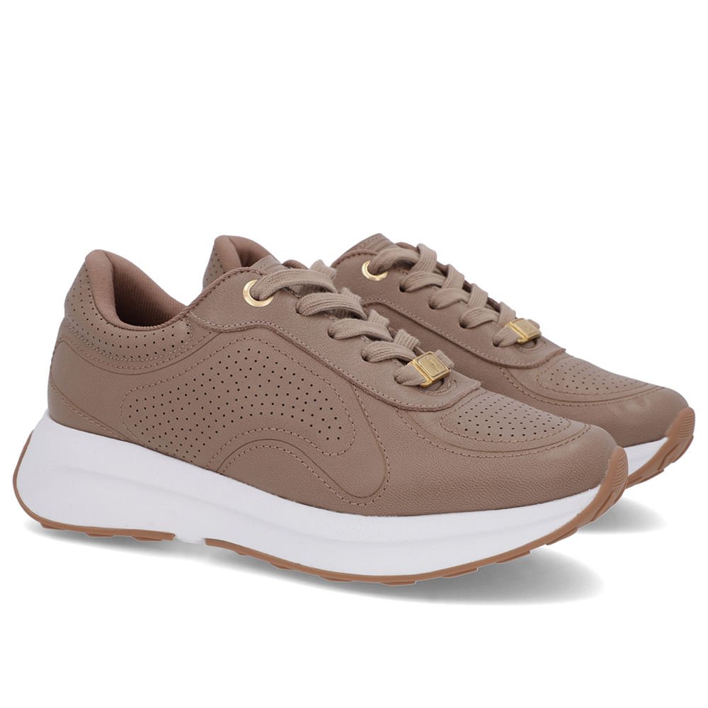 Tênis Casual Couro Marrom Marrom 2