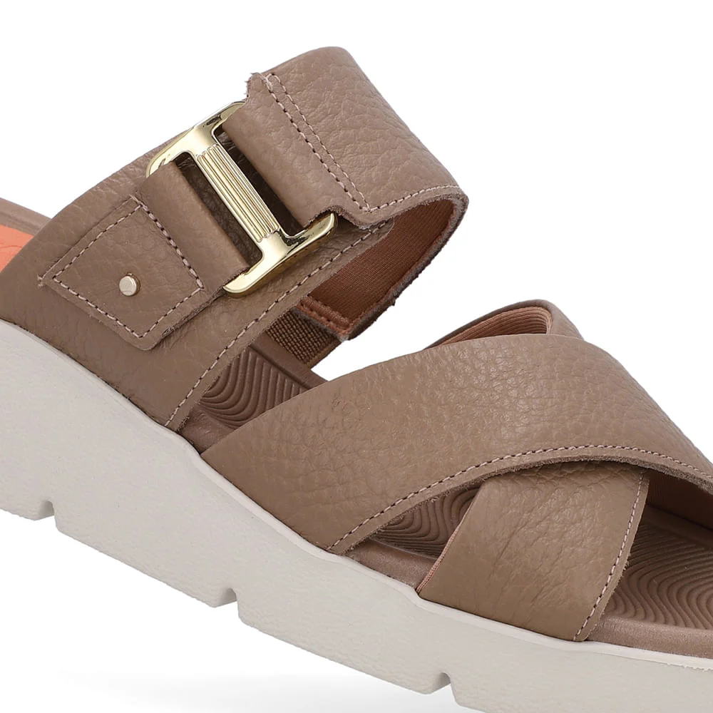 Tamanco Salto Plataforma Couro Marrom Marrom 4