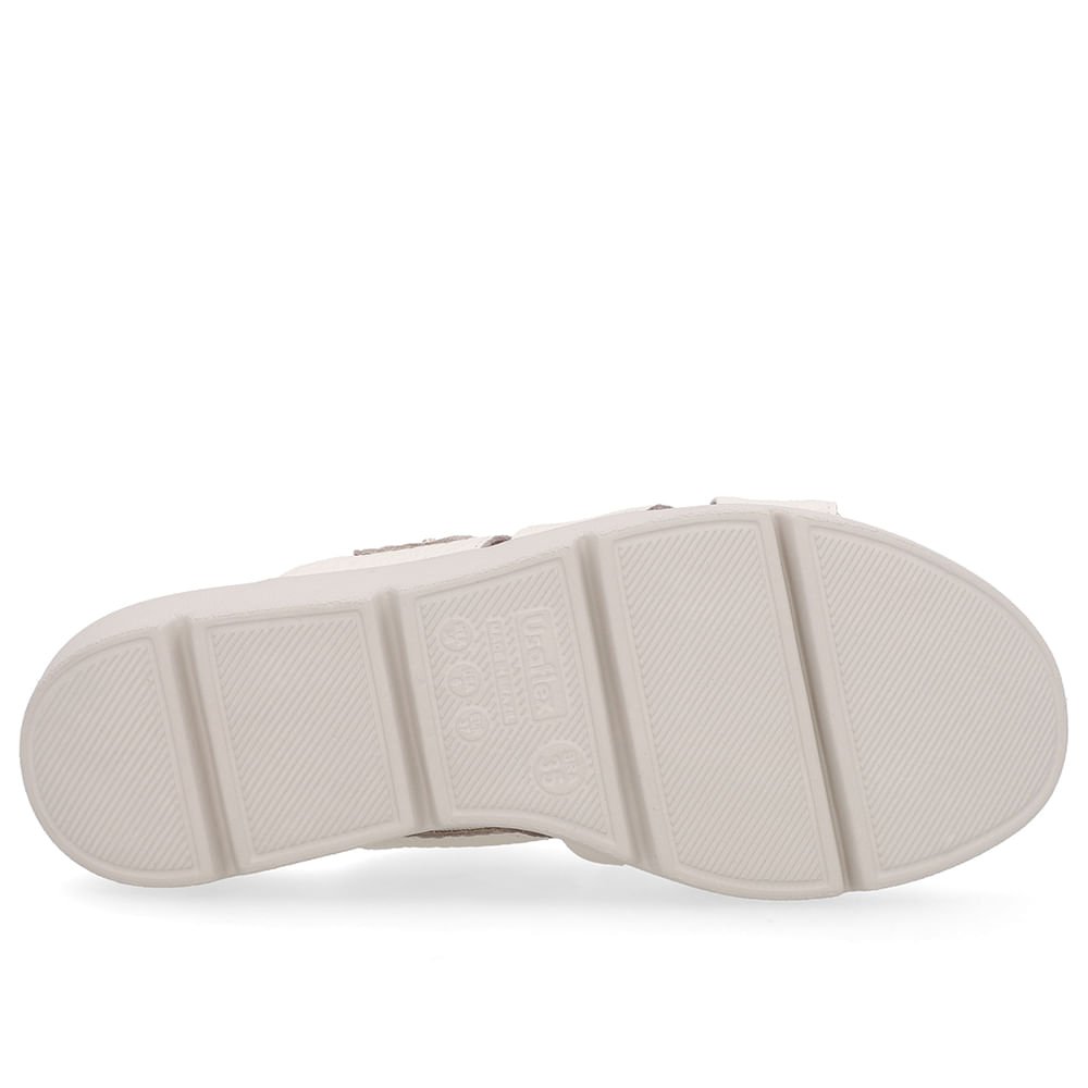 Tamanco Salto Plataforma Couro Branco Marfim Branco 4