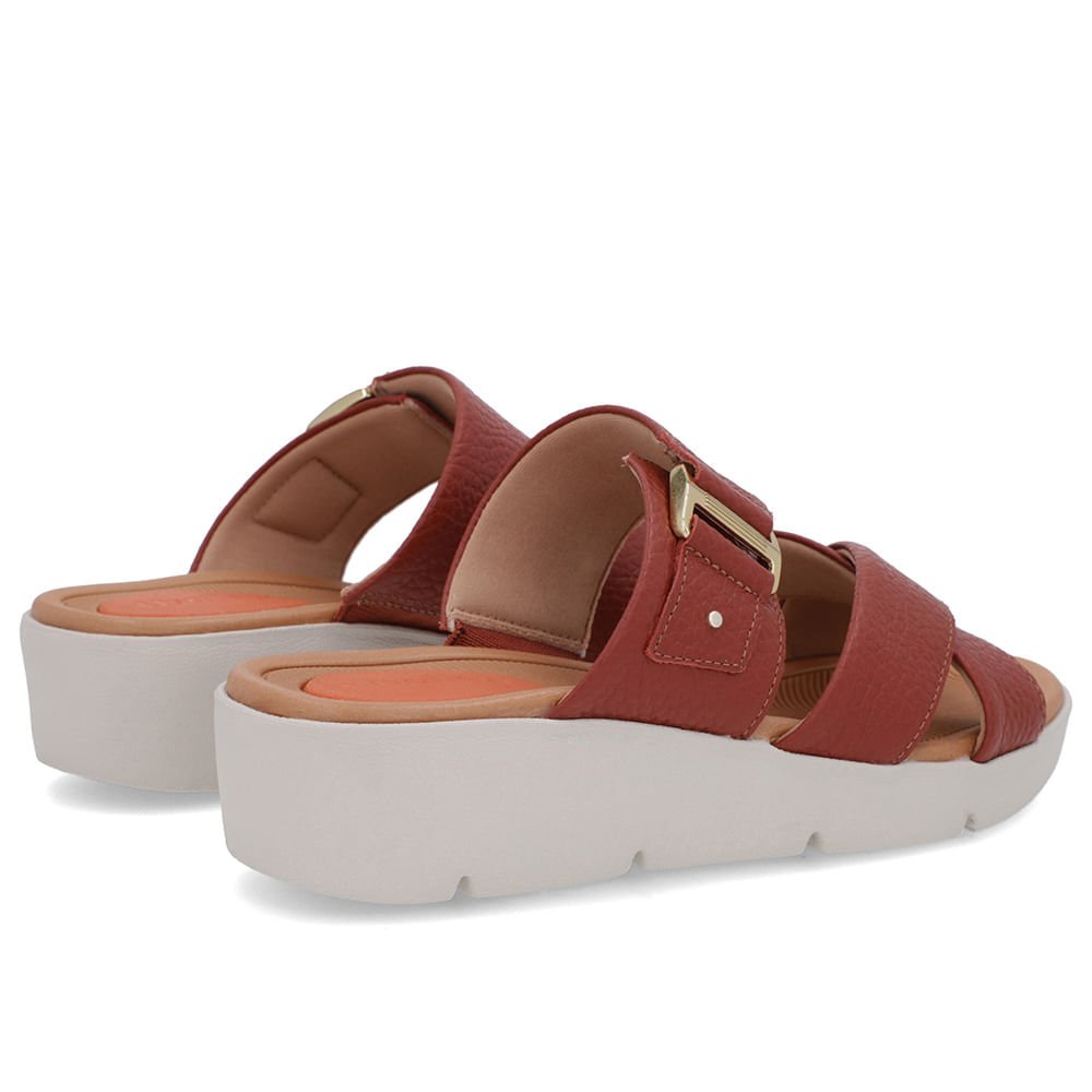 Tamanco Salto Plataforma Couro Marrom Marrom 3