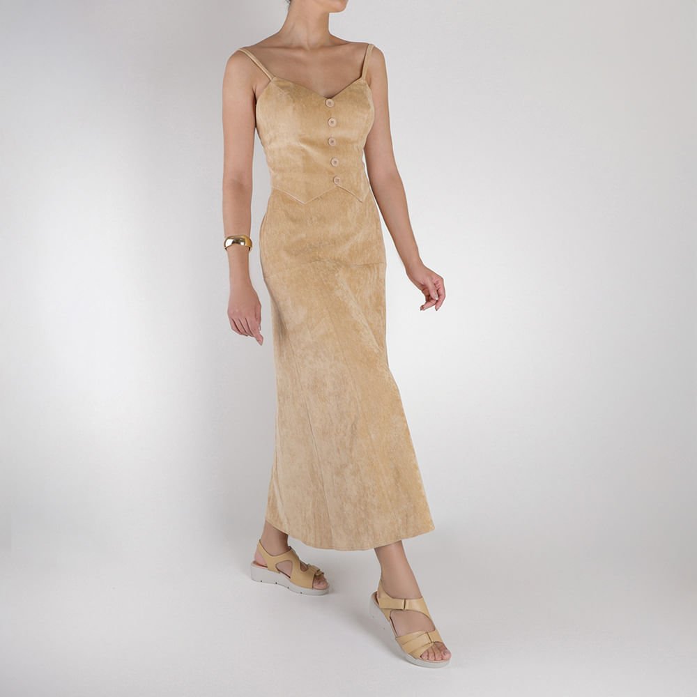 Sandália Plataforma Couro Bege Ajuste Fecho-Flex Amarelo 4