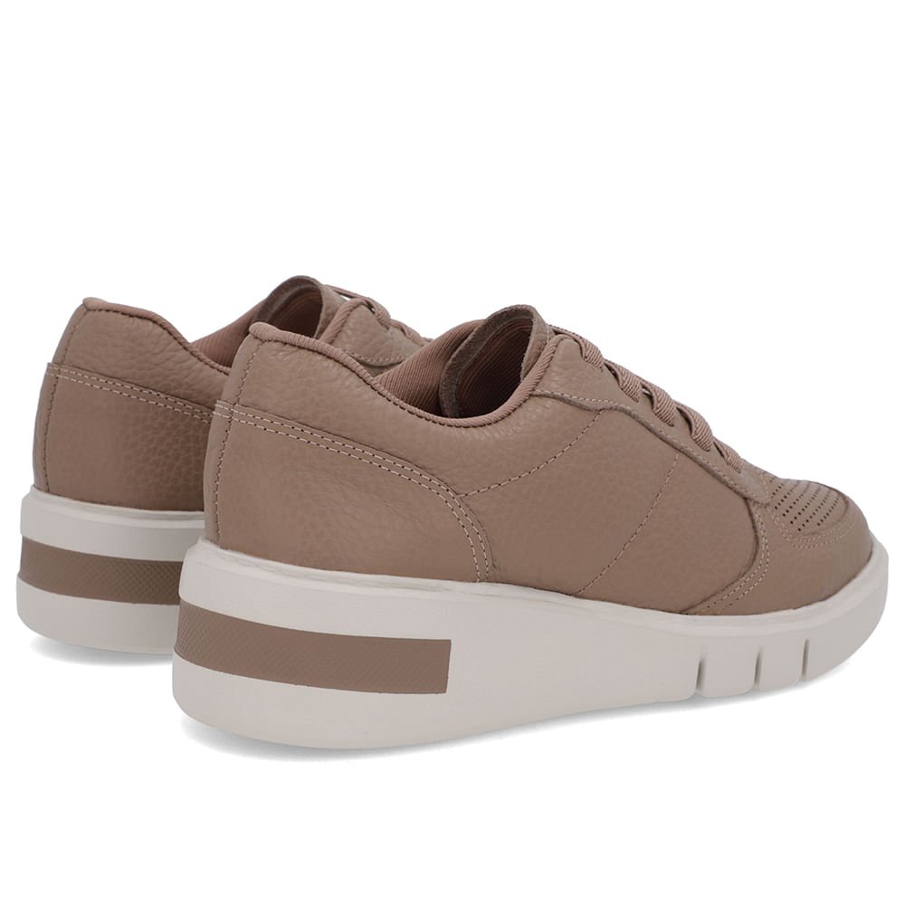 Tênis Marrom Couro Detalhe Sola Marrom 3