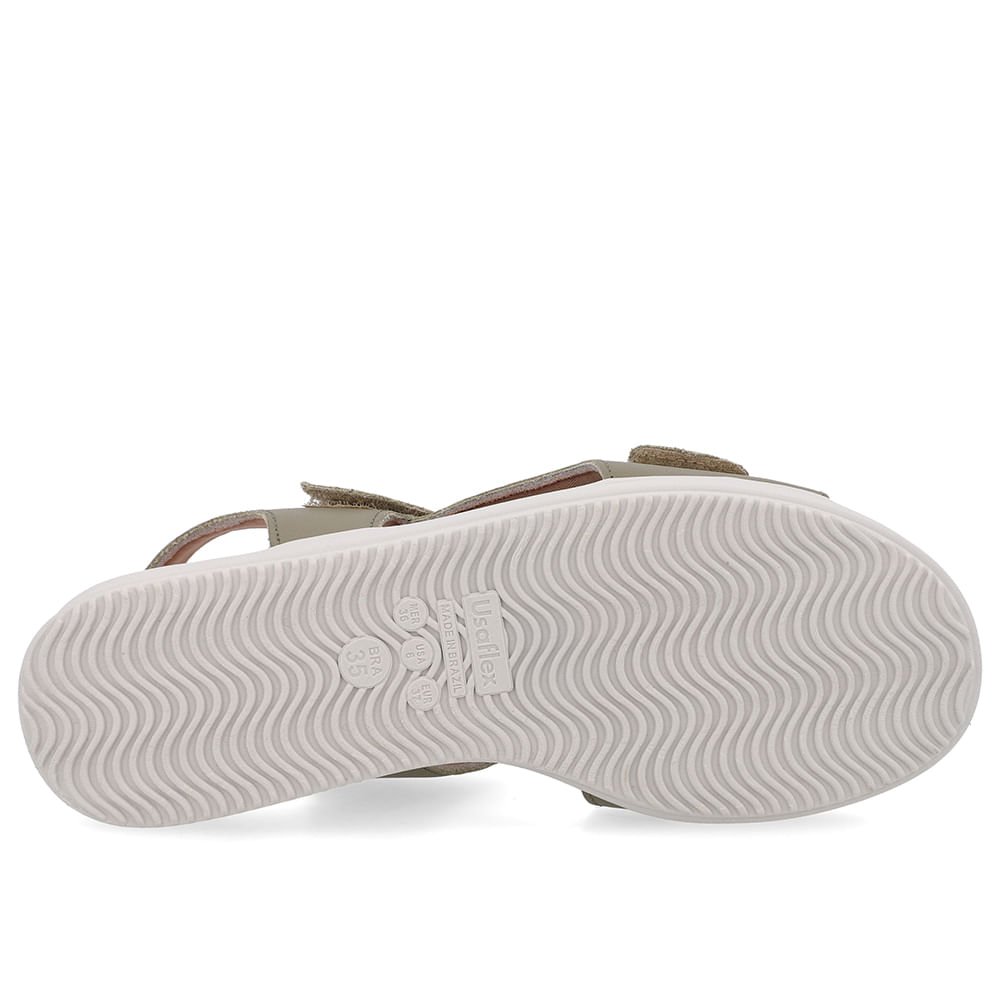 Sandália Plataforma Couro Verde Fecho-Flex Verde 5