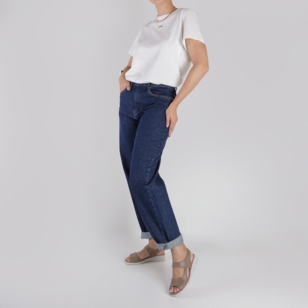 Sandália Plataforma Couro Marrom Fecho-Flex Marrom 4