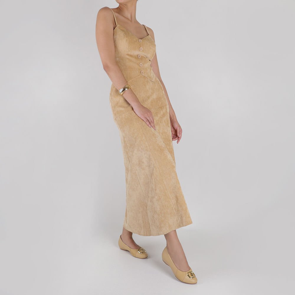 Sapatilha Salto Embutido Couro Bege Enfeite Bege 4