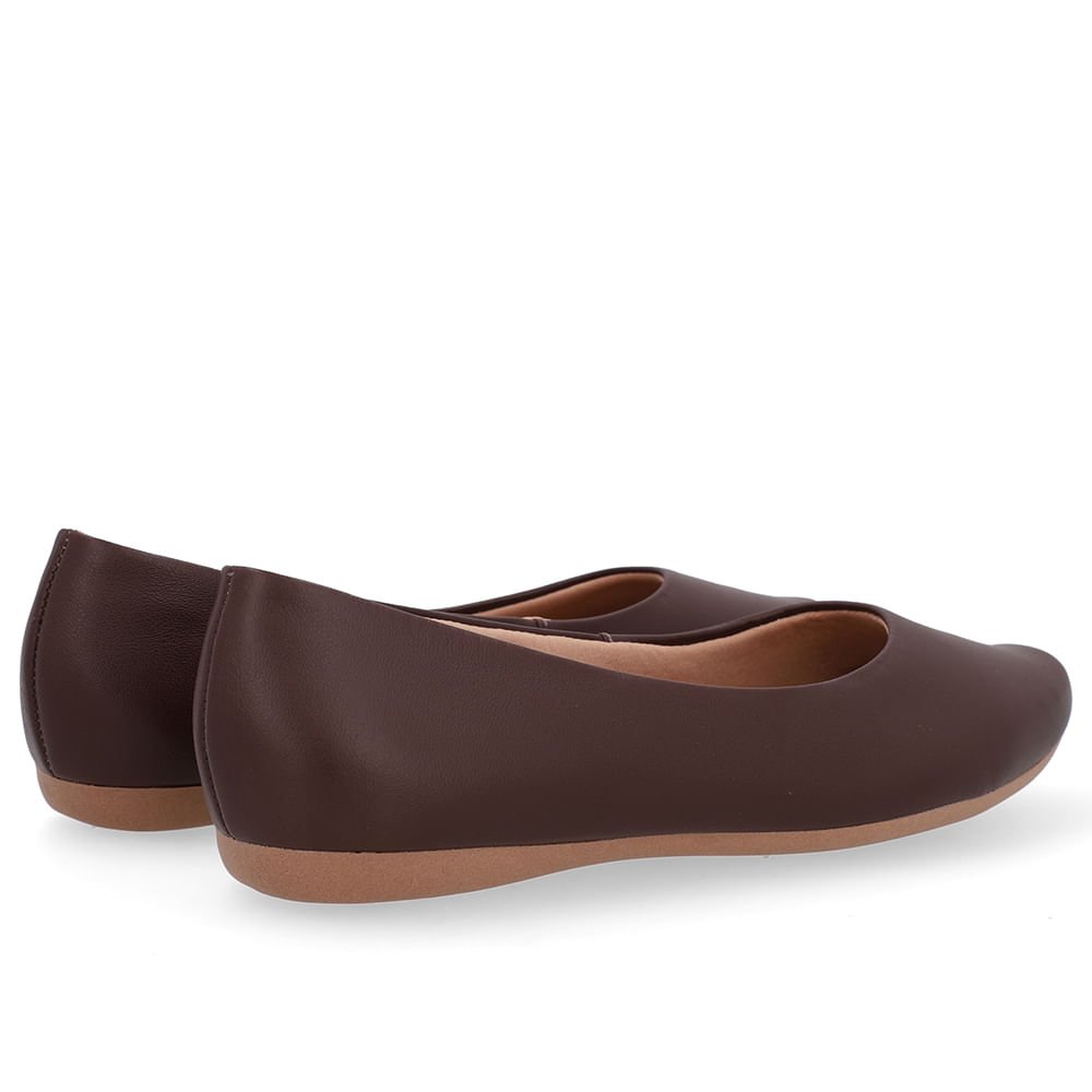 Sapatilha Marrom Couro Básica Marrom 3