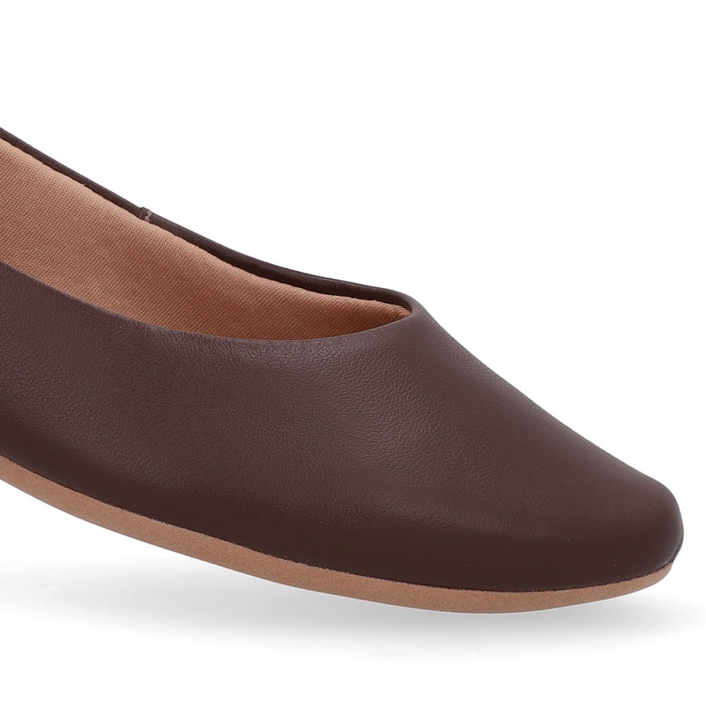 Sapatilha Marrom Couro Básica Marrom 4