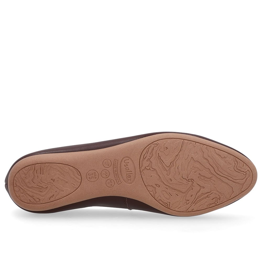 Sapatilha Marrom Couro Básica Marrom 5