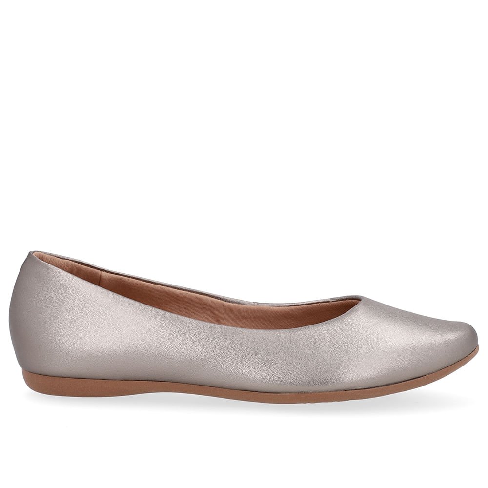 Sapatilha Aço Couro Básica