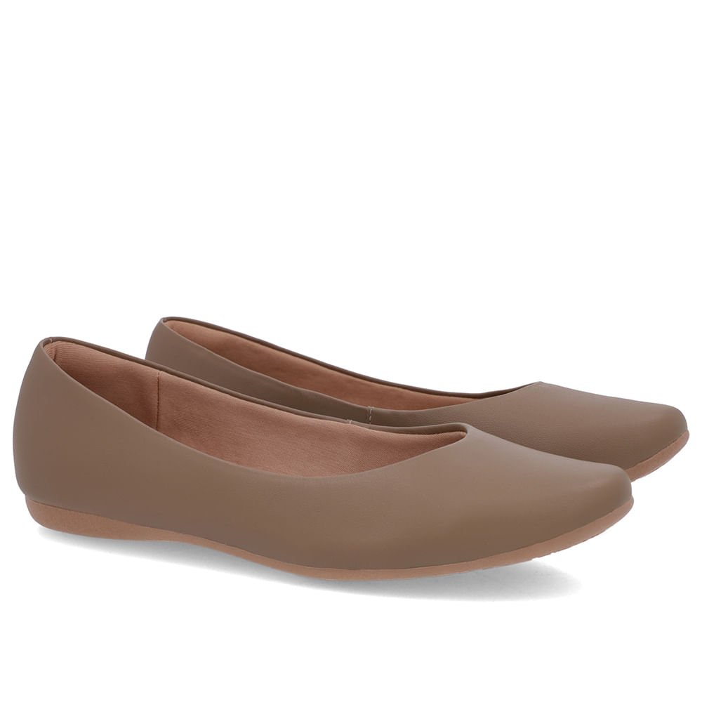 Sapatilha Marrom Couro Básica Marrom 2