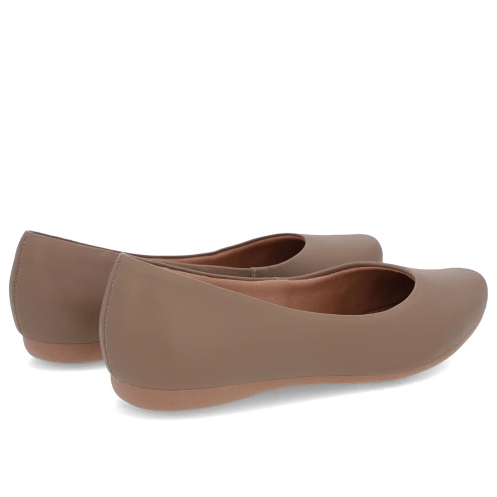 Sapatilha Marrom Couro Básica Marrom 3