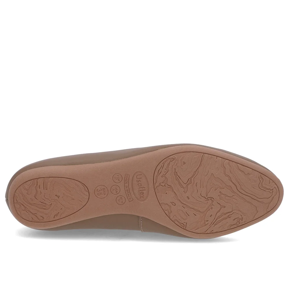 Sapatilha Marrom Couro Básica Marrom 5