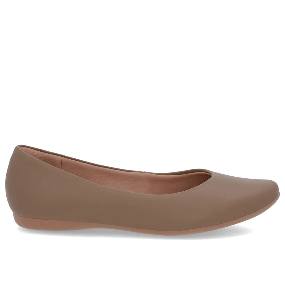 Sapatilha Marrom Couro Básica