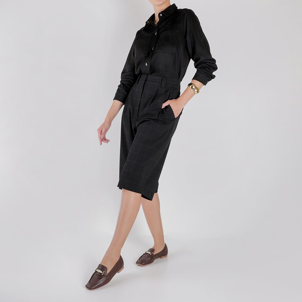 Loafer Marrom Couro Strass Marrom 4