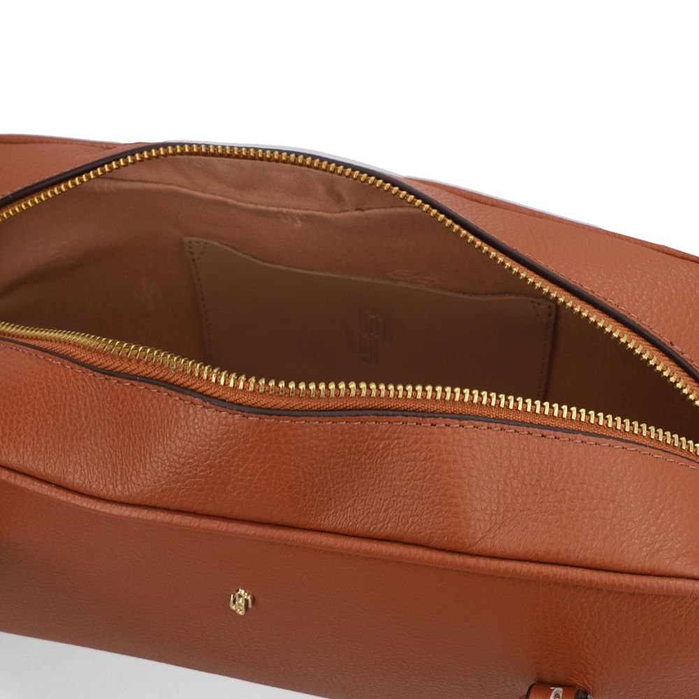 Bolsa Baguete Couro Marrom Marrom 3