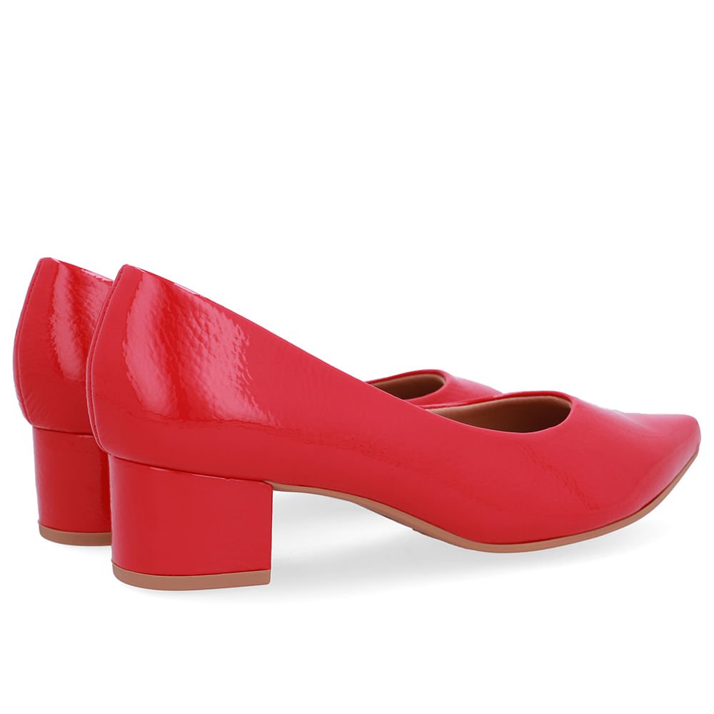 Scarpin Vermelho Verniz Liso Vermelho 3
