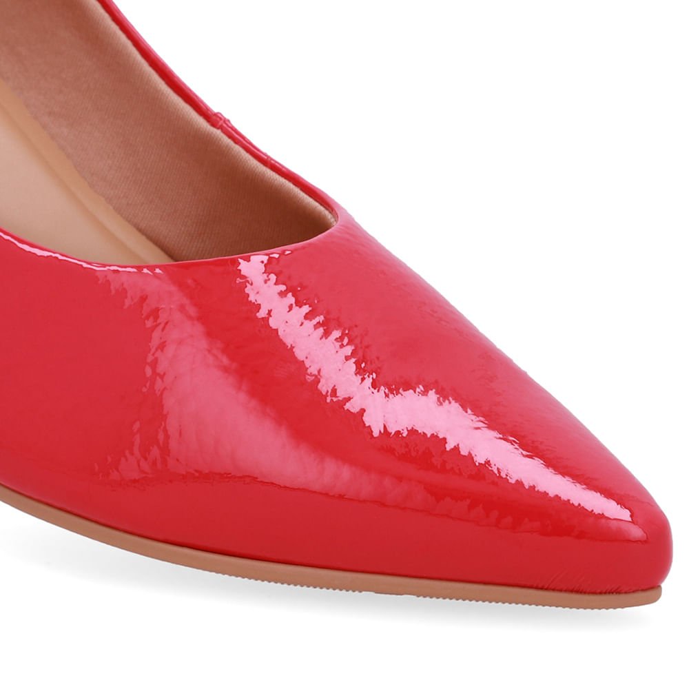 Scarpin Vermelho Verniz Liso Vermelho 4