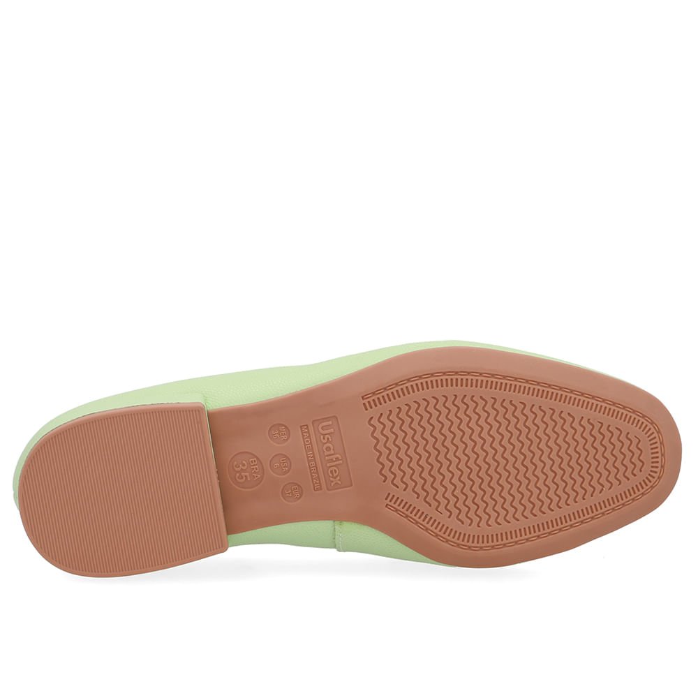 Loafer Verde Couro Salto Bloco Verde 5