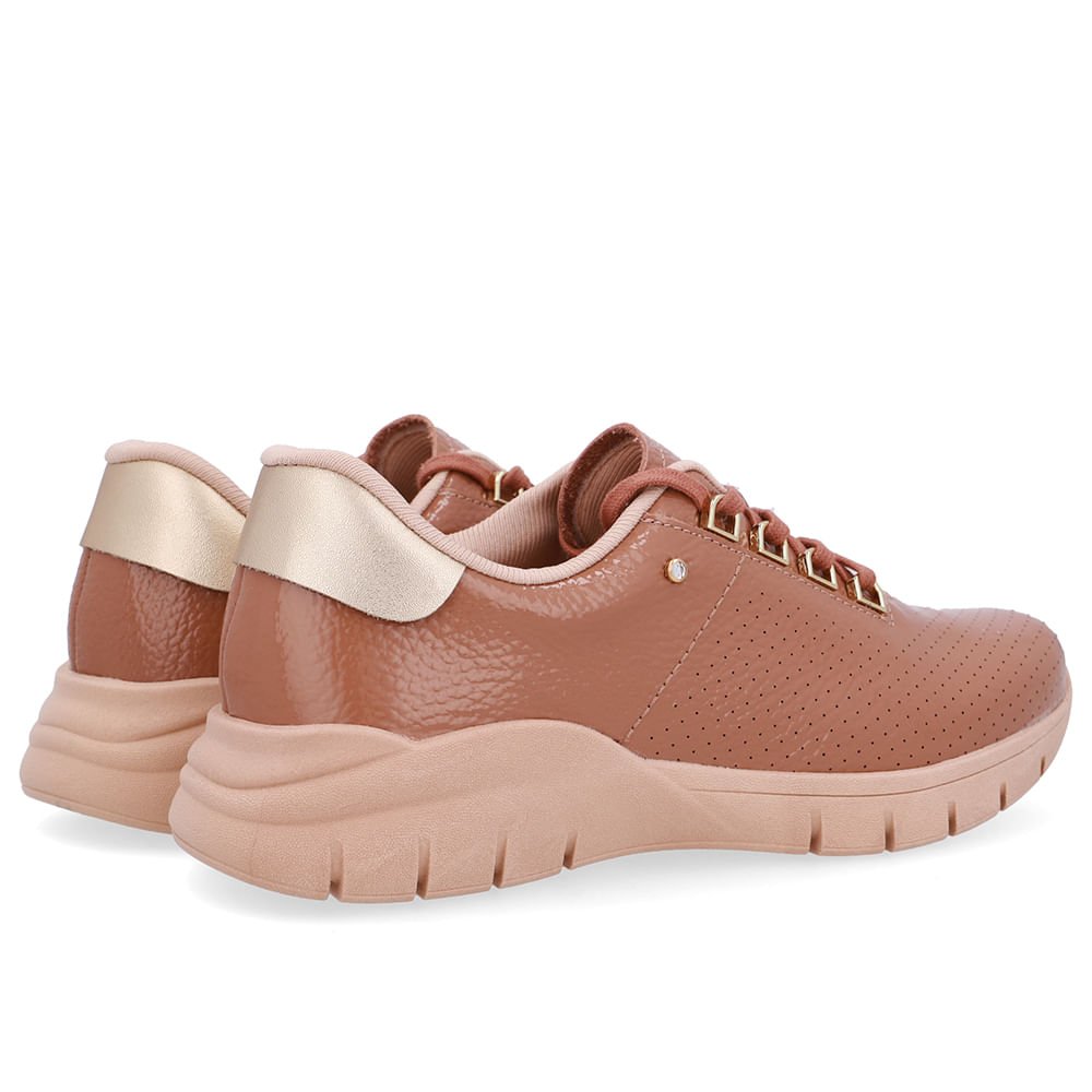 Tênis Verniz Marrom Detalhe Strass Marrom 3