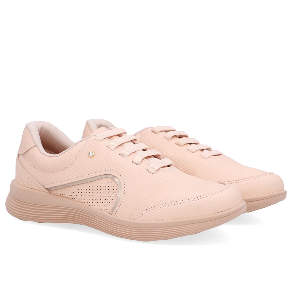 Tênis Slip On Couro Laranja Detalhe Strass Rosa 2