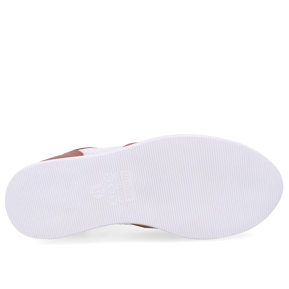 Tênis Casual Marrom Canela Tecido Couro Canela 5