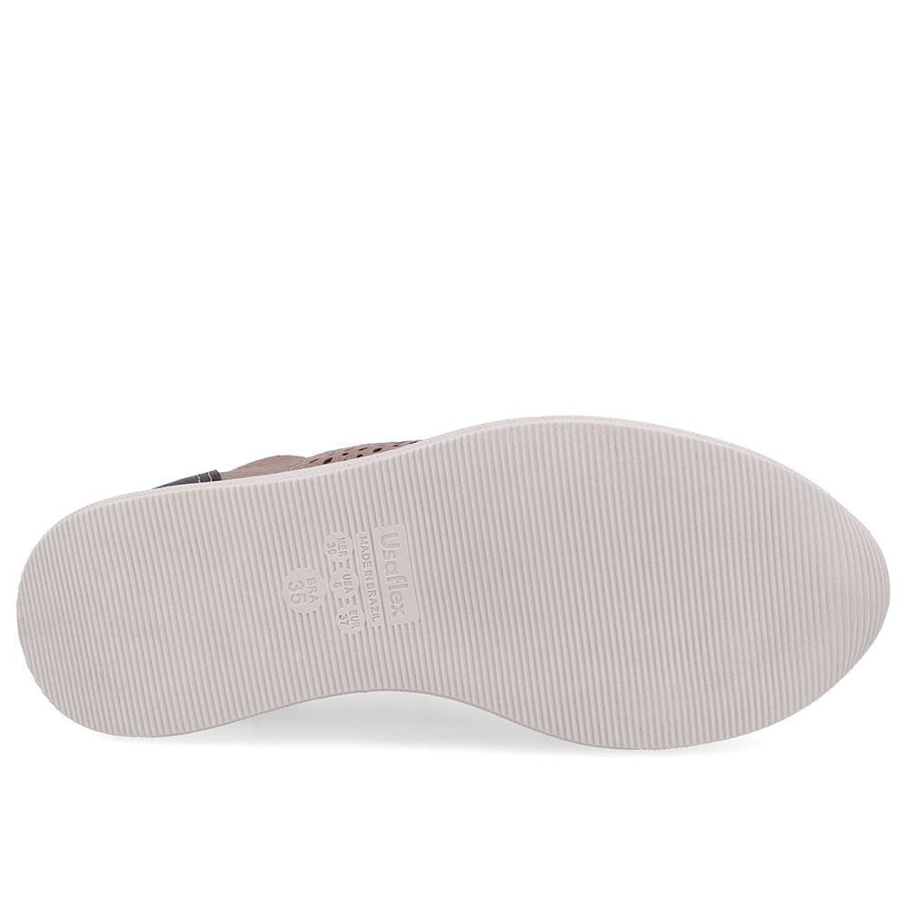 Tênis Couro Marrom Detalhe Lateral Marrom 5