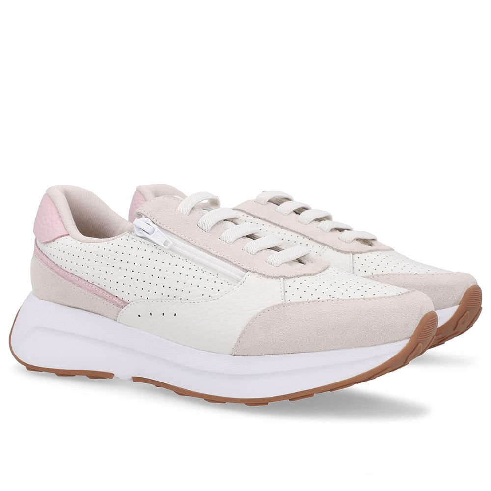Tênis Couro Branco Zíper Lateral Off White 2