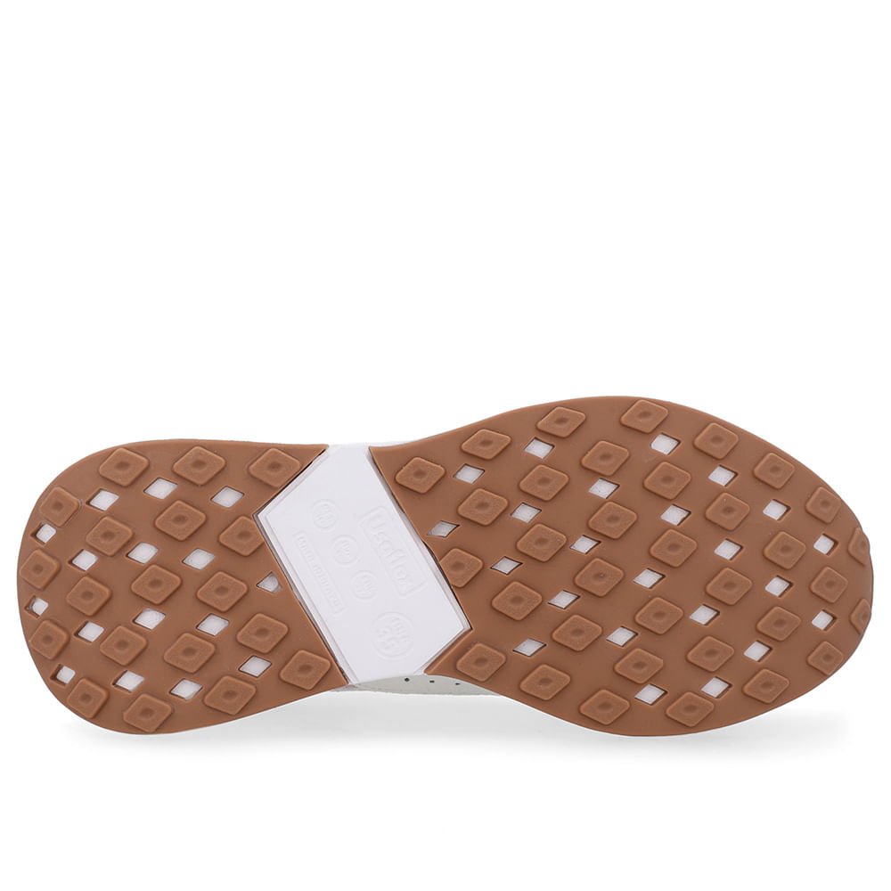 Tênis Couro Branco Zíper Lateral Branco 5