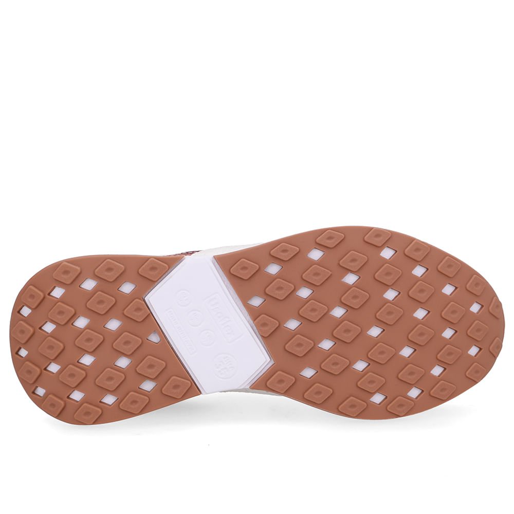 Tênis Couro Branco Zíper Lateral Branco/Terracota 5