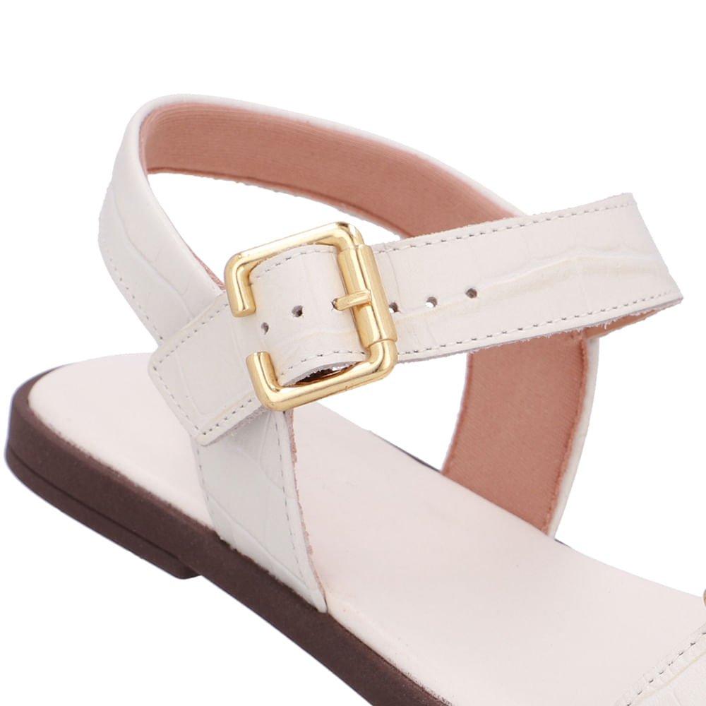 Sandália Couro Croco Azul Detalhe Fivela Off White 4