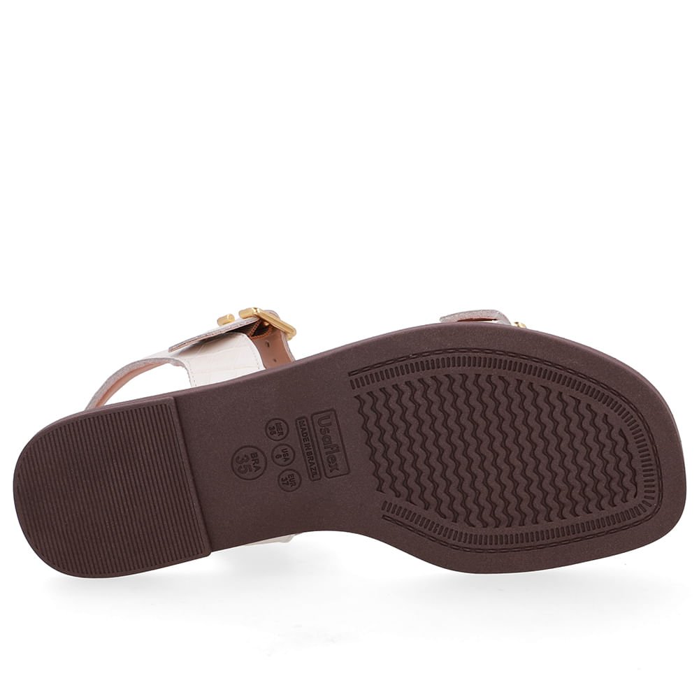 Sandália Couro Croco Azul Detalhe Fivela Off White 5