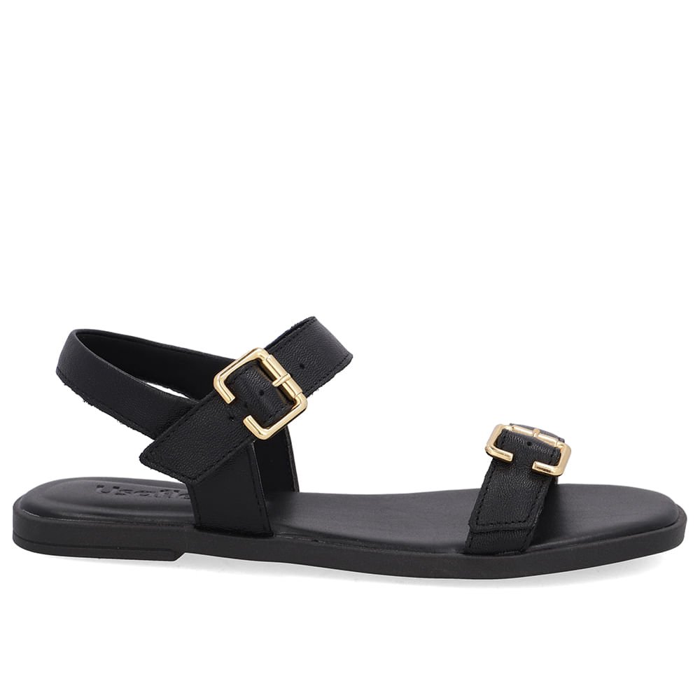 Sandália Couro Croco Branca Marfim Detalhe Fivela