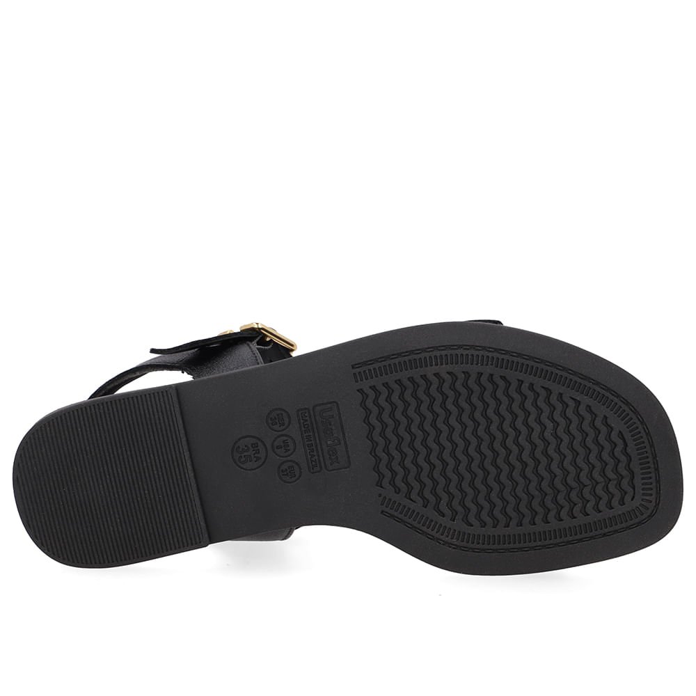 Sandália Couro Croco Branca Marfim Detalhe Fivela Preto 5