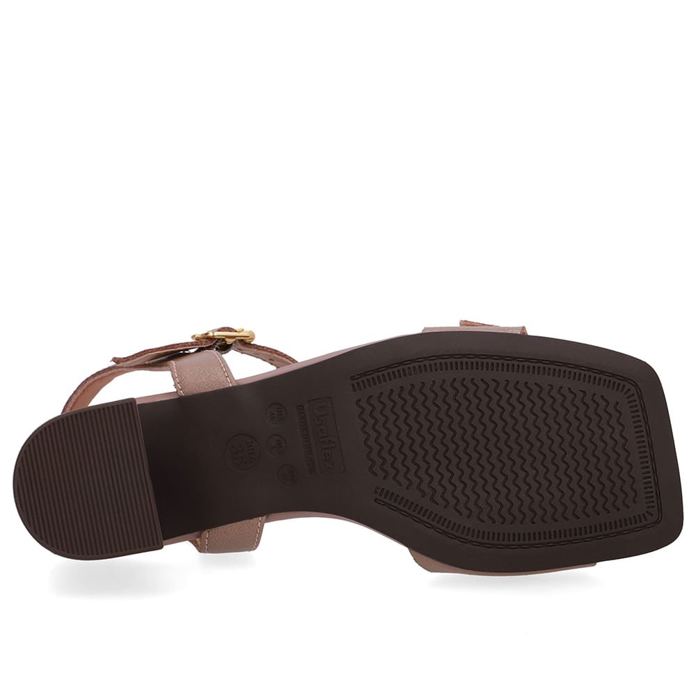 Sandália Couro Marrom Fendi Detalhe Fivela Marrom 5