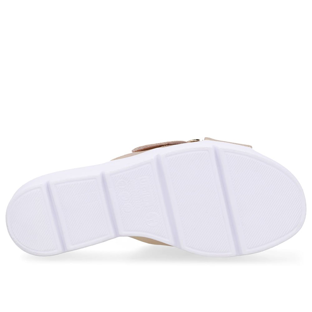 Tamanco Salto Plataforma Couro Dourado Fivela Dourado 5