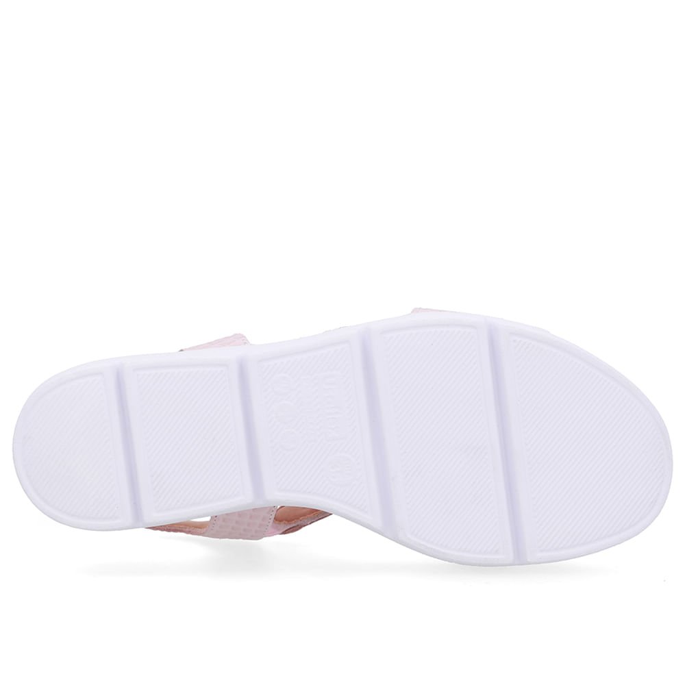 Sandália Couro Rosa Básica Rosa 5