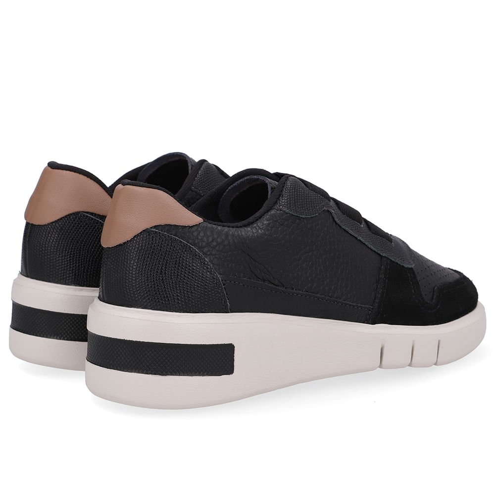 Tênis Casual Couro Preto Preto 3