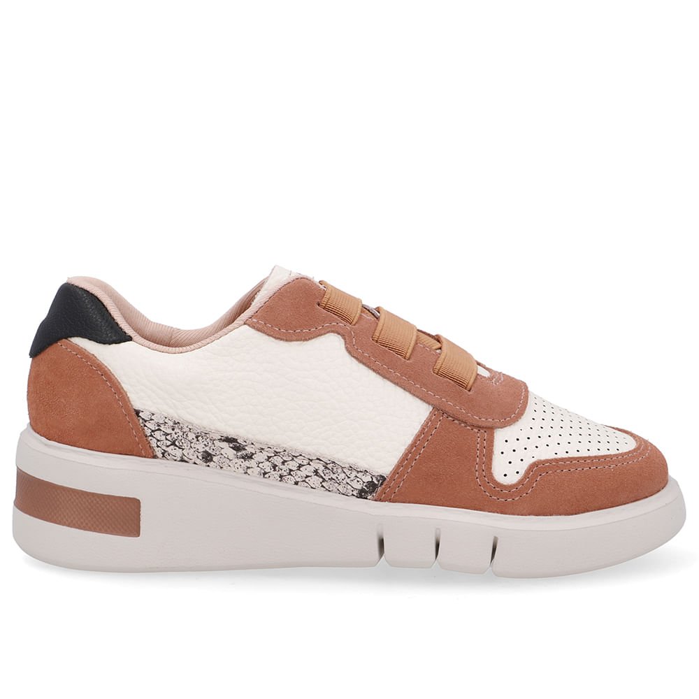 Tênis Casual Couro Marrom