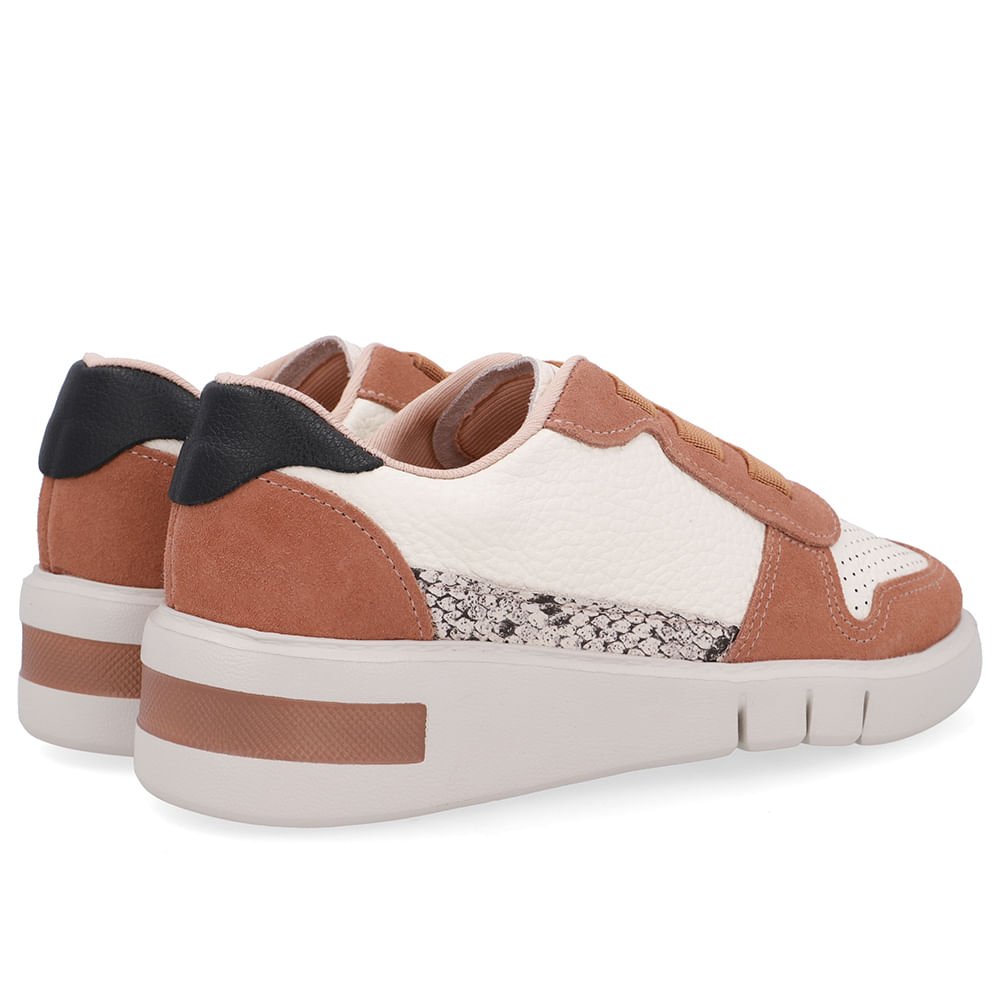 Tênis Casual Couro Marrom Marrom 3