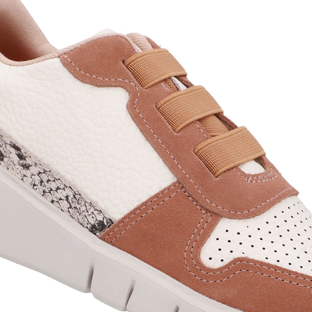 Tênis Casual Couro Marrom Marrom 4