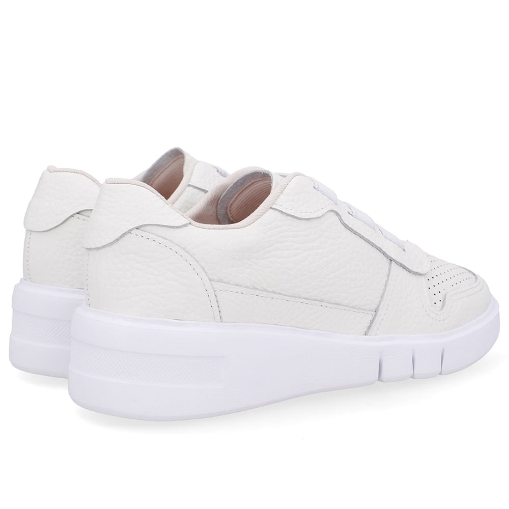Tênis Casual Couro Branco Branco 3