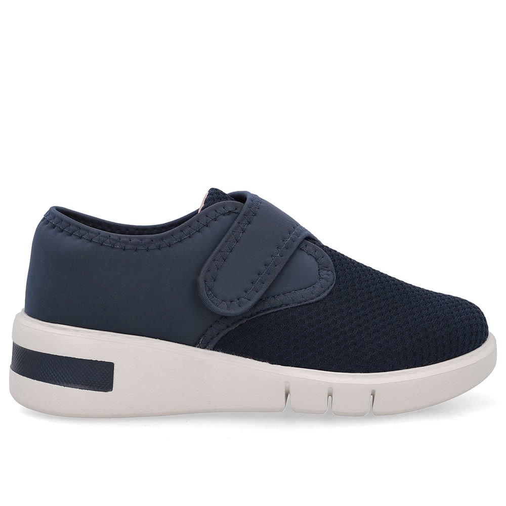 Tênis Tecido Azul Fecho-Flex