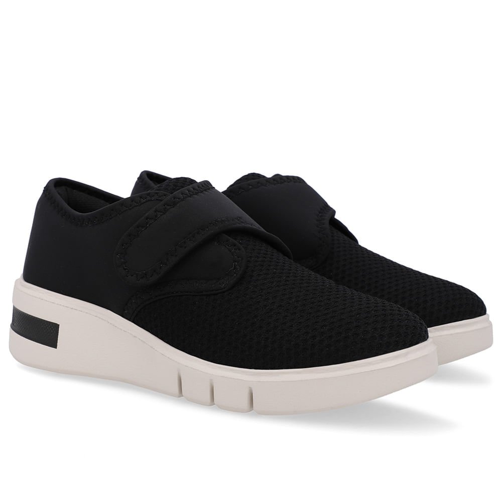 Tênis Tecido Preto Fecho-Flex Preto 3