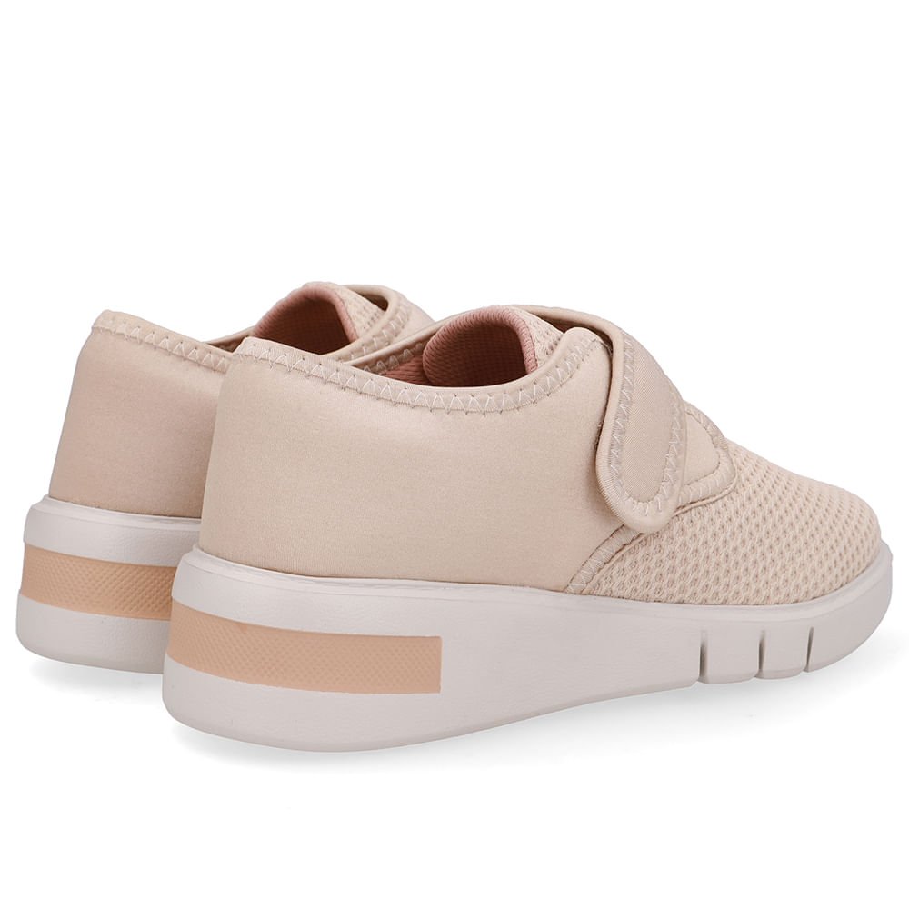 Tênis Tecido Bege Fecho-Flex Bege 3