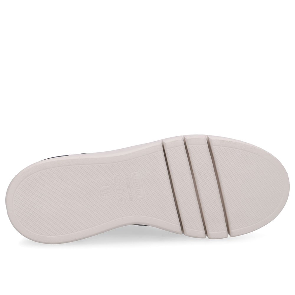 Tênis Tecido Azul Costura Enfeite Preto 5