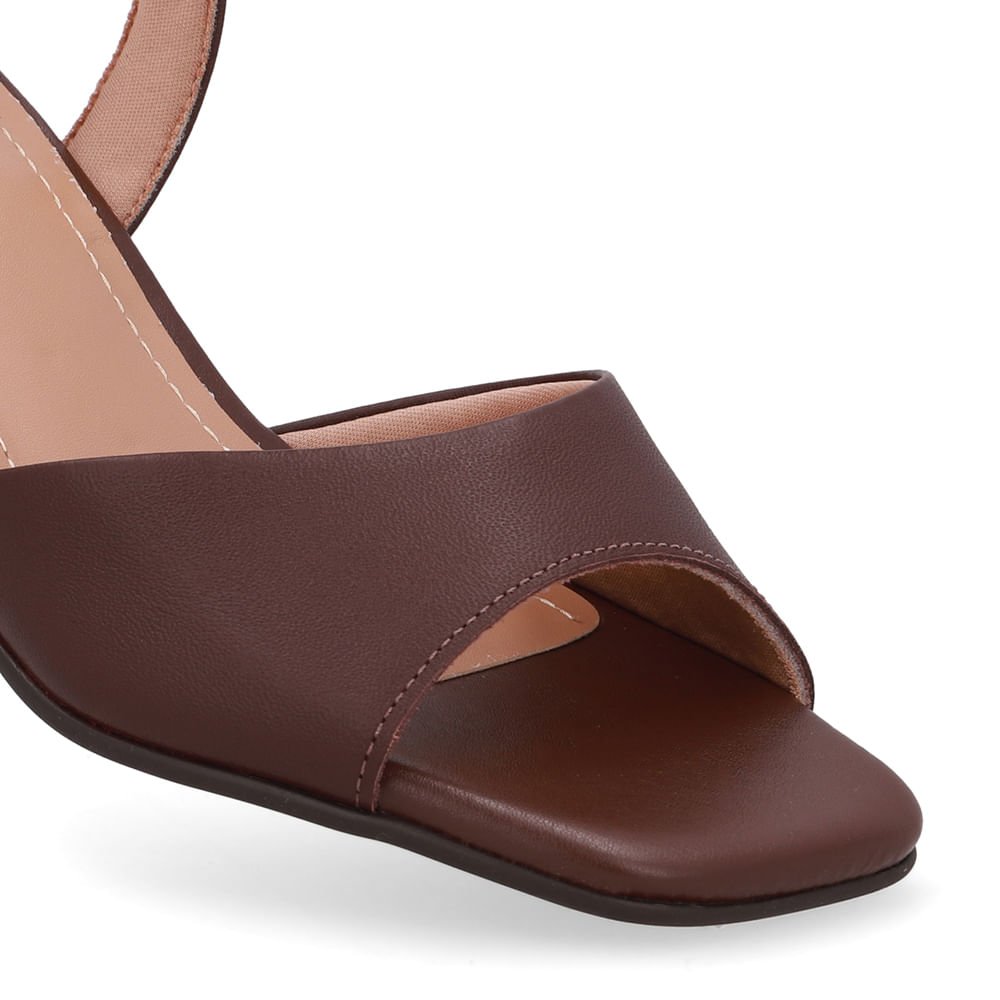 Sandália Salto Bloco Marrom Pinhão Pinhão 4