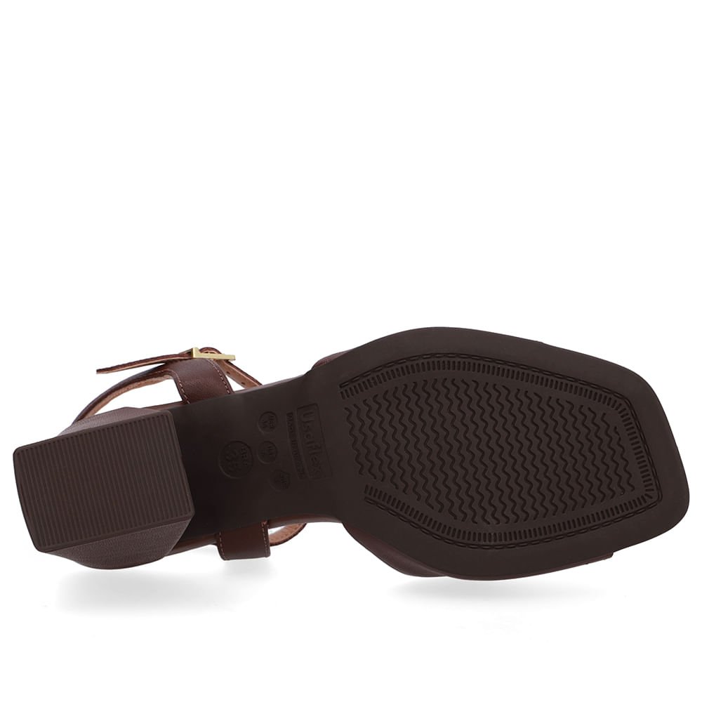 Sandália Salto Bloco Marrom Pinhão Pinhão 5