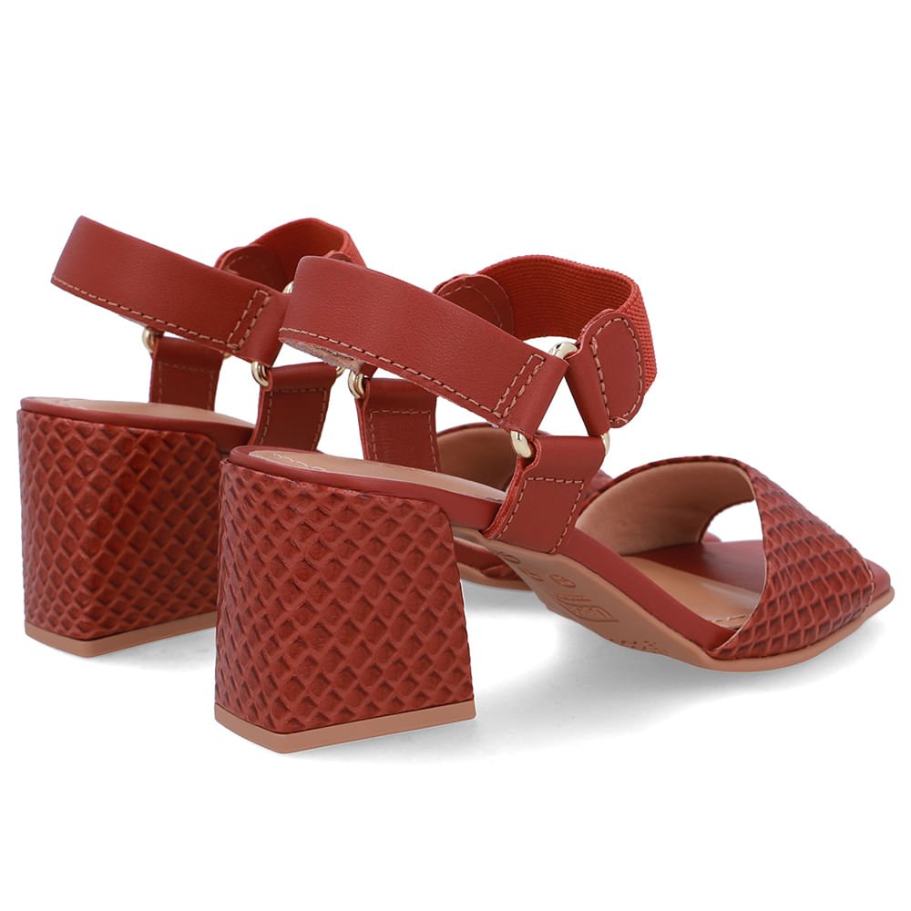 Sandália Couro Marrom Tira Elástico Marrom 3